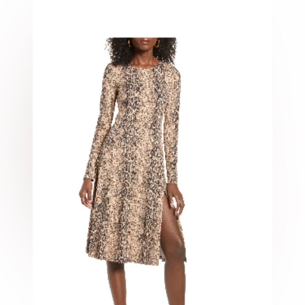 Socialite‎ snake print fit and flare dress